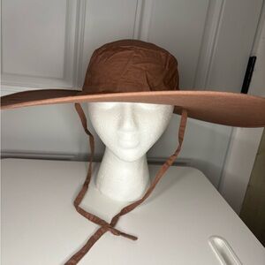 BAGGU Brown Packable Wide-Brim Hat